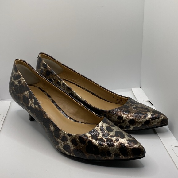 Naturalizer Ladies Animal Leopard Print Dress Shoes Heels Size 8 Black &… - Picture 14 of 14